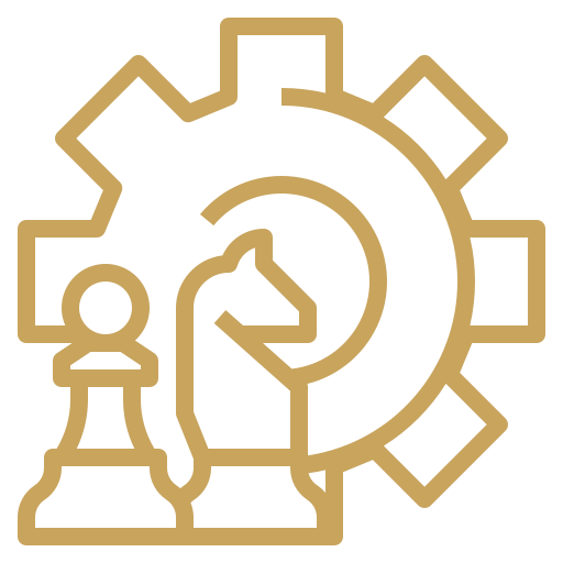 Symbol für die strategische Analyse eines Geschäftspartners